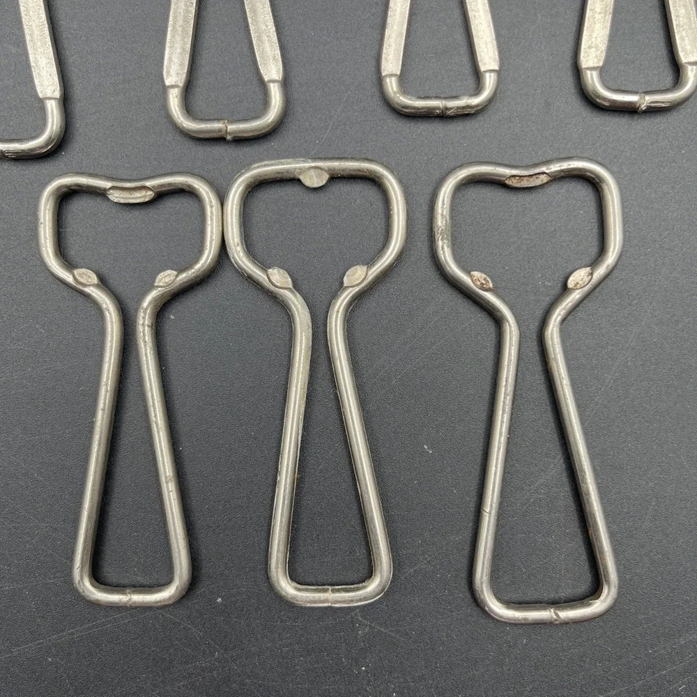 Lot 16 Vintage Church Key‎ Bottle Openers Wire Frame & Wood Handle Barware